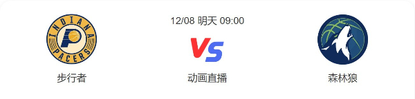 步行者vs森林狼直播-步行者vs森林狼分析预测-2022年12月08日NBA常规赛